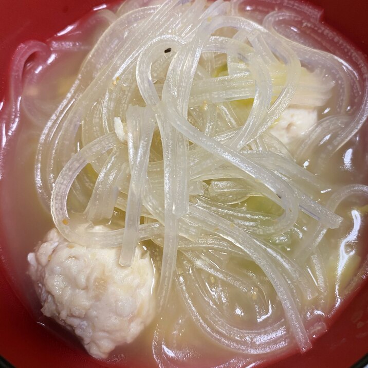 白菜鶏団子スープ